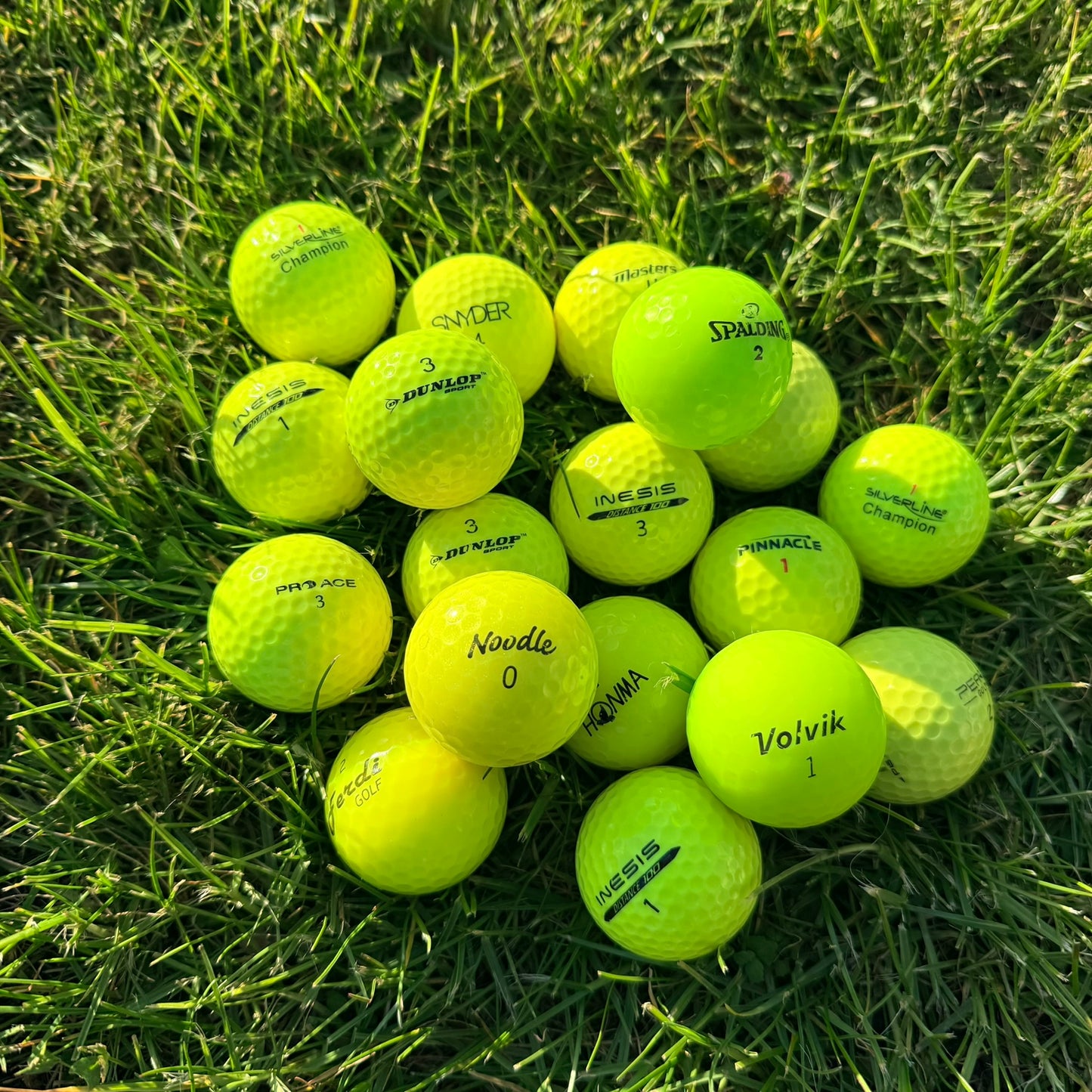 Gule golfbolde Mix